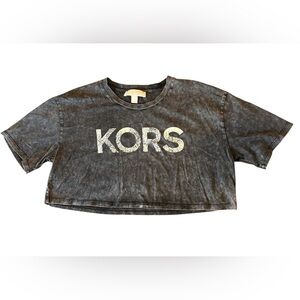 Michael Kors Gray Acid Wash Tee Size Small
